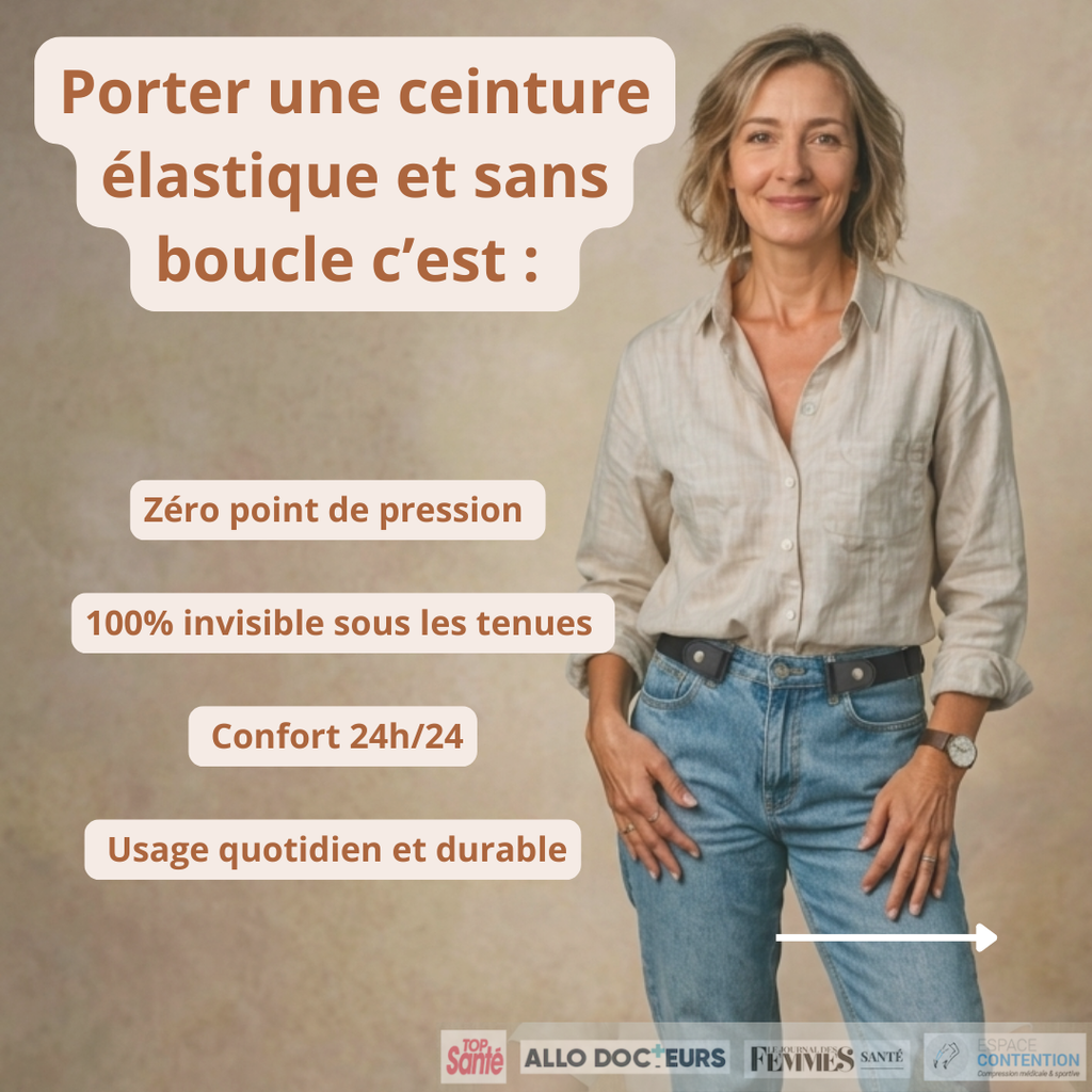 Ceinture sans boucle – Maintien parfait sans serrer le ventre