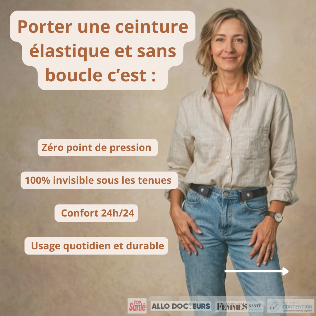 Ceinture sans boucle – Maintien parfait sans serrer le ventre