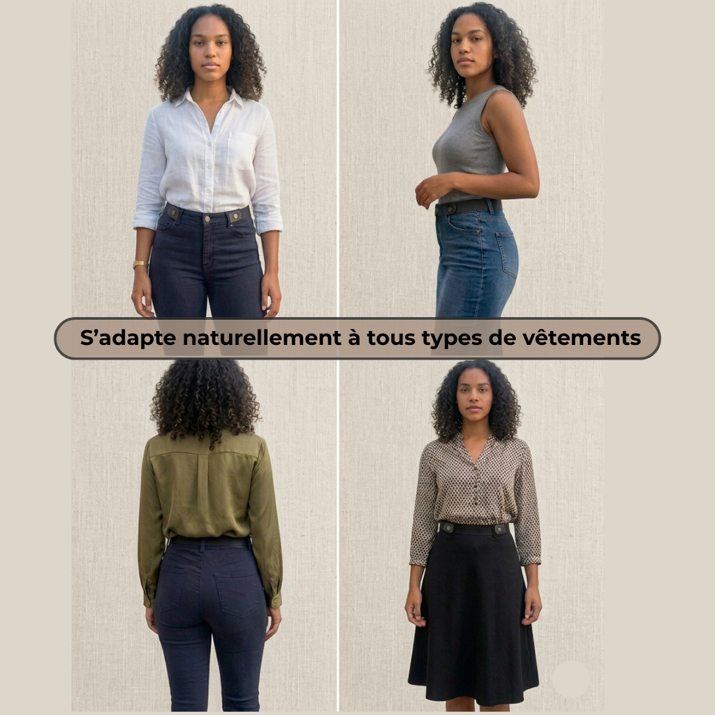 Ceinture sans boucle élastique - Maintien parfait sans serrer le ventre