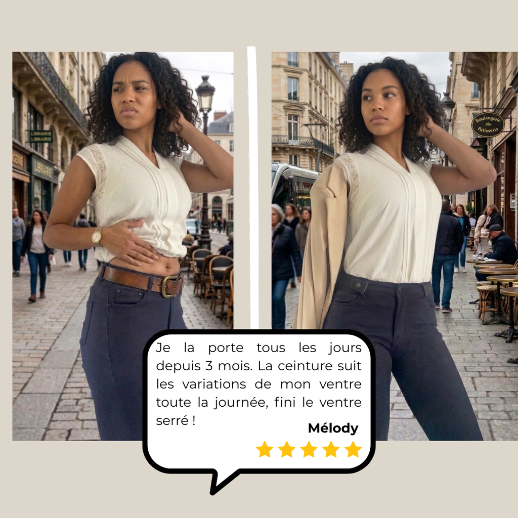 Ceinture sans boucle – Maintien parfait sans serrer le ventre